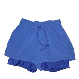 Spyder Women's Dual-Layer Blue Athletic Shorts